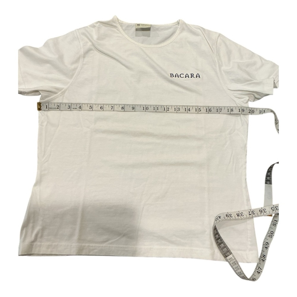 BACARA Resort Women’s Tee White Embroidered Logo Shirt Size M - Picture 4 of 5